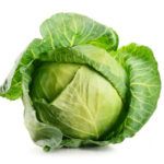 Raw cabbage isolated on white