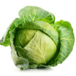 Raw cabbage isolated on white