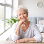 Portrait of senior woman at home